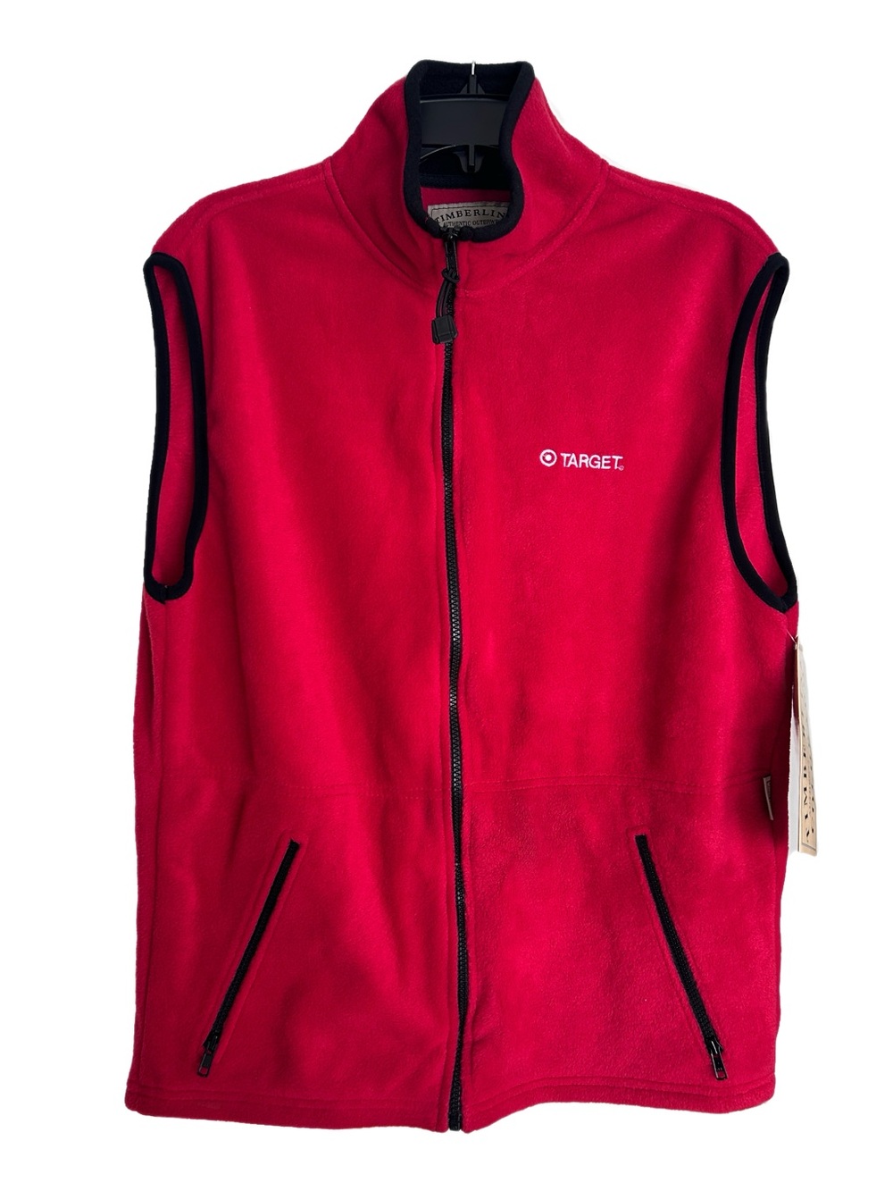 Target Store Employee Work Red Vest Uniform Large Fleece Pockets New With Tags